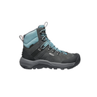 Side view of Women’s Revel IV Polar Boot in magnet and north atlantic – featuring KEEN.WARM insulation rated to -25°F for extreme cold protection, waterproof leather and textile upper, cushioned midsole with shock absorption to reduce joint stress, and reinforced toe and heel overlays for durability.