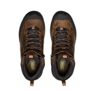 Top view of Men’s Revel IV Polar Waterproof Boot in dark earth and caramel – featuring a thermal heat shield footbed for insulation, padded tongue and collar for added comfort, and moisture-wicking lining to keep feet dry and warm.