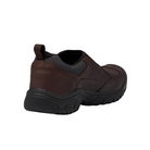 Back view of Men’s Targhee III Slip-On in dark earth – featuring a pull tab for easy entry, molded heel counter for stability, and rugged outsole for trail performance.