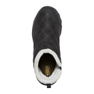 Top view of Women’s Terradora II Wintry Waterproof Boot in black – featuring padded collar and tongue for ankle support and warmth, moisture-wicking lining to keep feet dry and healthy, and secure lace-up closure with reinforced eyelets for locked-in fit.