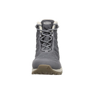 Front view of Women’s Terradora II Wintry Waterproof Boot in magnet and steel – featuring reinforced toe cap for protection against winter trail hazards, structured lacing system for even pressure distribution, and insulated collar for added warmth.