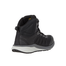 Back view of Women’s Vista Energy Mid (Carbon Toe) boot in vapor and black – featuring a molded heel counter for stability, heel loop for easy on and off, and sleek design lines for a modern work-ready look.