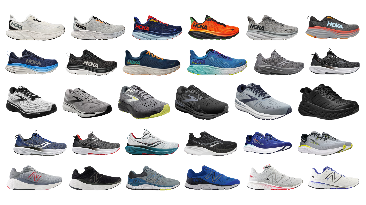 Collection of men's athletic shoes