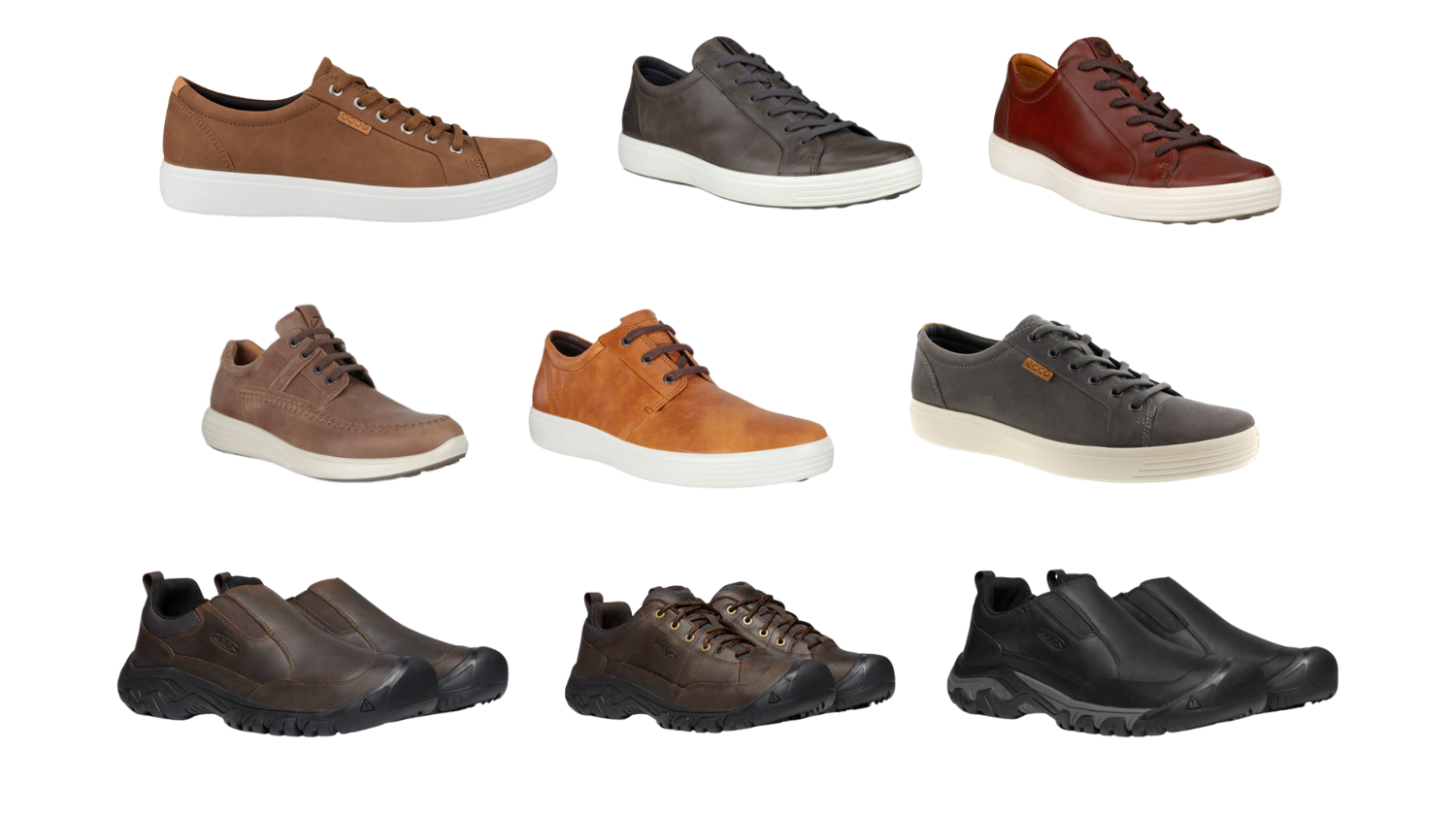 Collection of men's casual shoes