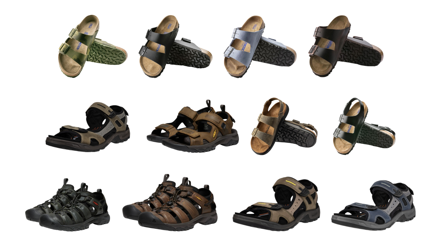Collection of men's sandals