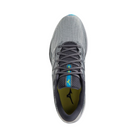 Top view of Men’s Mizuno Wave Rider 27 running shoe in pearl blue/white – showing the padded tongue, lace‑up closure, ventilated upper, and curved shape that supports natural foot motion.