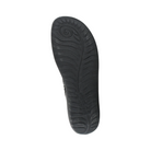 Bottom View of Women’s Naot Tama shoe in black and grey – featuring a durable slip-resistant outsole, patterned tread for traction, and lightweight flexible design.