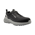 Angled View of Men’s Nautilus Springwater Carbon Fiber Toe Work Shoe in Black – featuring a combination of carbon fiber toe for protection, breathable mesh and synthetic upper for ventilation, and a lightweight cushioned midsole for all-day wearability.