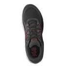 Top View of Men’s New Balance 840v5 running shoe in black with horizon accents – featuring engineered mesh upper for breathability, ABZORB midsole for shock absorption, and supportive overlays for stability.