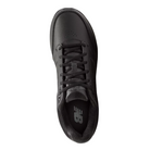 Top  View of Men’s New Balance 928v3 walking shoe in black – featuring traditional lace-up closure, wide toe box, and seamless vamp for comfort and fit.
