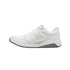 Side View of Men’s New Balance 928v3 walking shoe in white – featuring breathable mesh lining for enhanced ventilation, padded collar and tongue for all-day comfort, and secure lace-up closure.