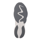 Bottom View of Men’s New Balance FuelCell Shift TR training shoe in steel with white and serene blue – featuring durable rubber outsole with multi-directional traction for stability and grip during workouts.