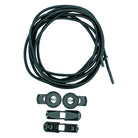 No-Tie Premium Laces Plain Black Open