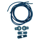 No-Ties Premium Laces Navy and White Open