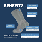 Side View of OS1st FS4 Plantar Fasciitis Sock – featuring targeted compression for plantar fascia relief, cushioned heel and arch support, and moisture-wicking materials for foot health.