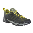 Angled view of Men's Arete Low hiking shoe in Moss – featuring a breathable mesh and synthetic upper, responsive and lightweight midsole, and high-traction outsole built for speed, agility, and confidence on the trail.