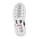 Bottom view of Oboz Women's Arete Low in Blush – featuring a high-traction rubber outsole with multi-directional lugs, designed for grip, flexibility, and stability on rugged surfaces.