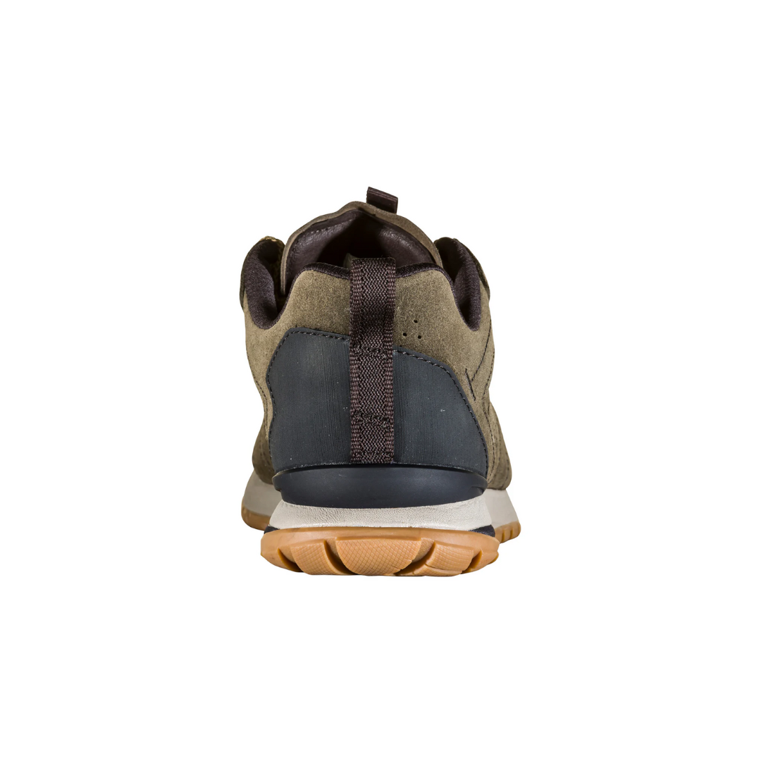 Back view of Bozeman Low shoe in Canteen – featuring a structured heel counter, pull-tab for easy on and off, and supportive construction for a stable, all-day fit.