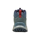 Back view of Women's Sypes Mid WP hiking boot in Slate – featuring a structured heel counter, pull-tab for easy on and off, and a mid-cut design for added ankle support and stability.
