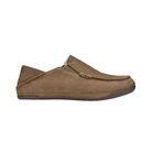 Side View of Men’s Olukai Kipuka Hulu in toffee/toffee – featuring genuine shearling lining, water-resistant leather, and a versatile slip-on design.