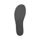 Bottom View of Men’s Olukai Moloa Hulu slipper in black – featuring a durable non-marking rubber outsole, versatile traction pattern, and supportive footbed for indoor and outdoor wear.