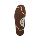 Bottom View of Men’s Olukai Nana Hele casual boot in dark wood – featuring a non-marking rubber outsole, multi-directional traction for grip, and a flexible design for natural movement.