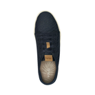 Top View of Women’s Olukai Pehuea Li lace-up sneaker in trench blue – featuring a breathable mesh and canvas upper, removable dual-density footbed, and lightweight EVA midsole for all-day comfort.