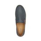 Top View of Women’s Olukai Pehuea slip-on sneaker in pavement – featuring a breathable mesh upper, collapsible Drop-In Heel®, and a cushioned dual-density footbed for all-day comfort.