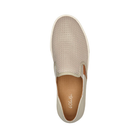 Top View of Women’s Olukai Pehuea slip-on sneaker in tapa – featuring an easy slip-on design, collapsible Drop-In Heel®, and soft textile lining for versatile wear.