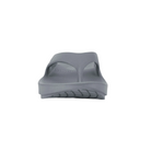 Front view of Women’s OOFOS OOriginal Sandal in slate – featuring a soft thong-style strap, smooth toe post, anatomically molded footbed, and minimalist design with a matte slate finish for understated comfort.