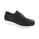 Side view of Men’s SAS Bout Time LT casual shoe in matte black – featuring a smooth leather upper, cushioned footbed for all-day comfort, and a flexible, shock-absorbing sole for reliable support.