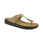 Side view of Women’s SAS Sanibel sandal in golden cork – featuring cushioned footbed for superior comfort, easy-to-adjust straps for a personalized fit, and durable outsole for reliable traction.