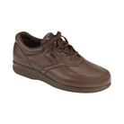 Angled view of Men’s SAS Time Out shoe in antique walnut – featuring rich leather construction, supportive cushioned insole, and a durable sole designed for stability and long-lasting comfort.
