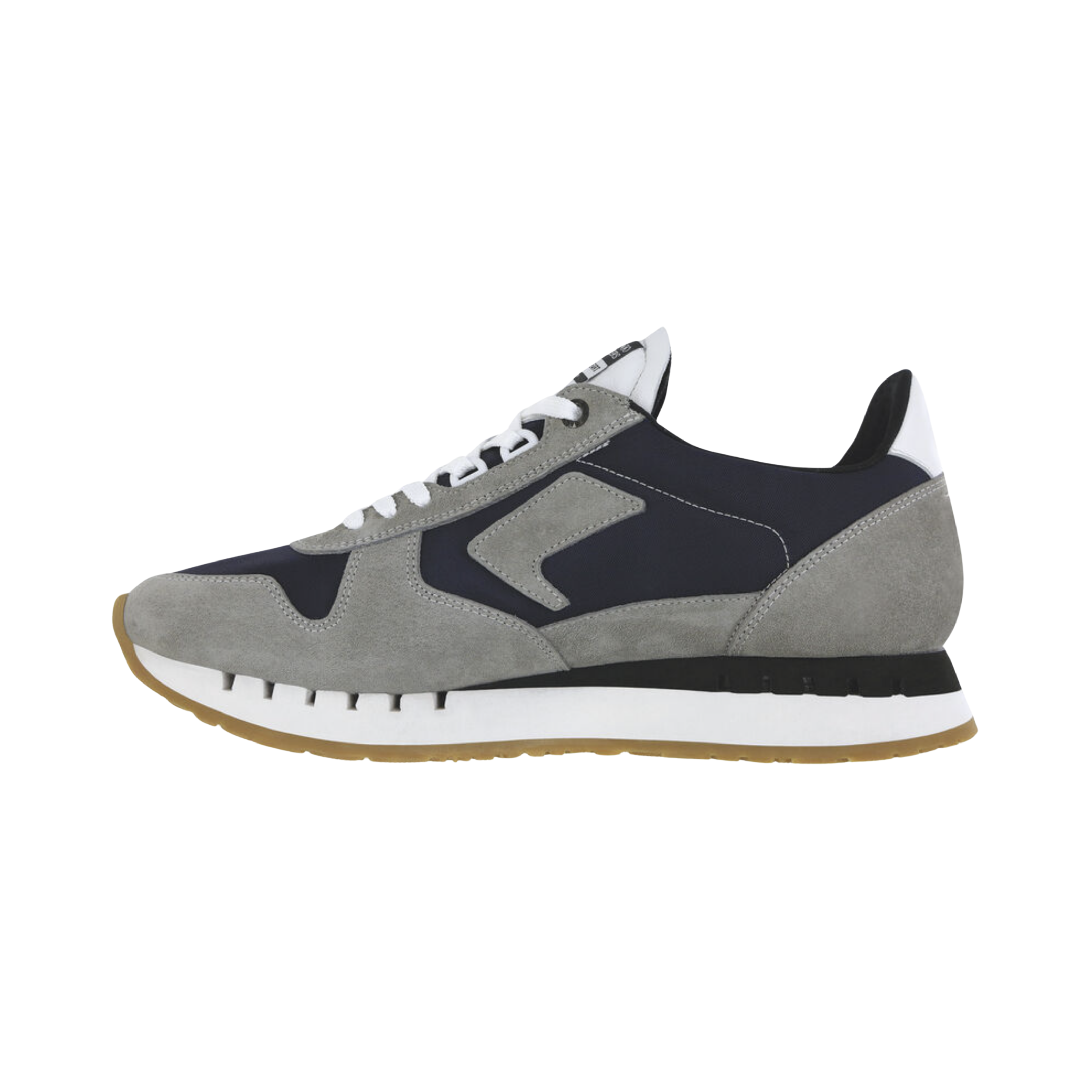 Side view of Men’s SAS 7eventy6ix-Y sneaker in stone blue – featuring retro-inspired paneling, contrast stitching, and a shock-absorbing sole for active comfort.