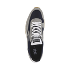 Top view of Men’s SAS 7eventy6ix-Y sneaker in stone blue – featuring a smooth suede and mesh upper, padded tongue, and cushioned interior for comfort and support.