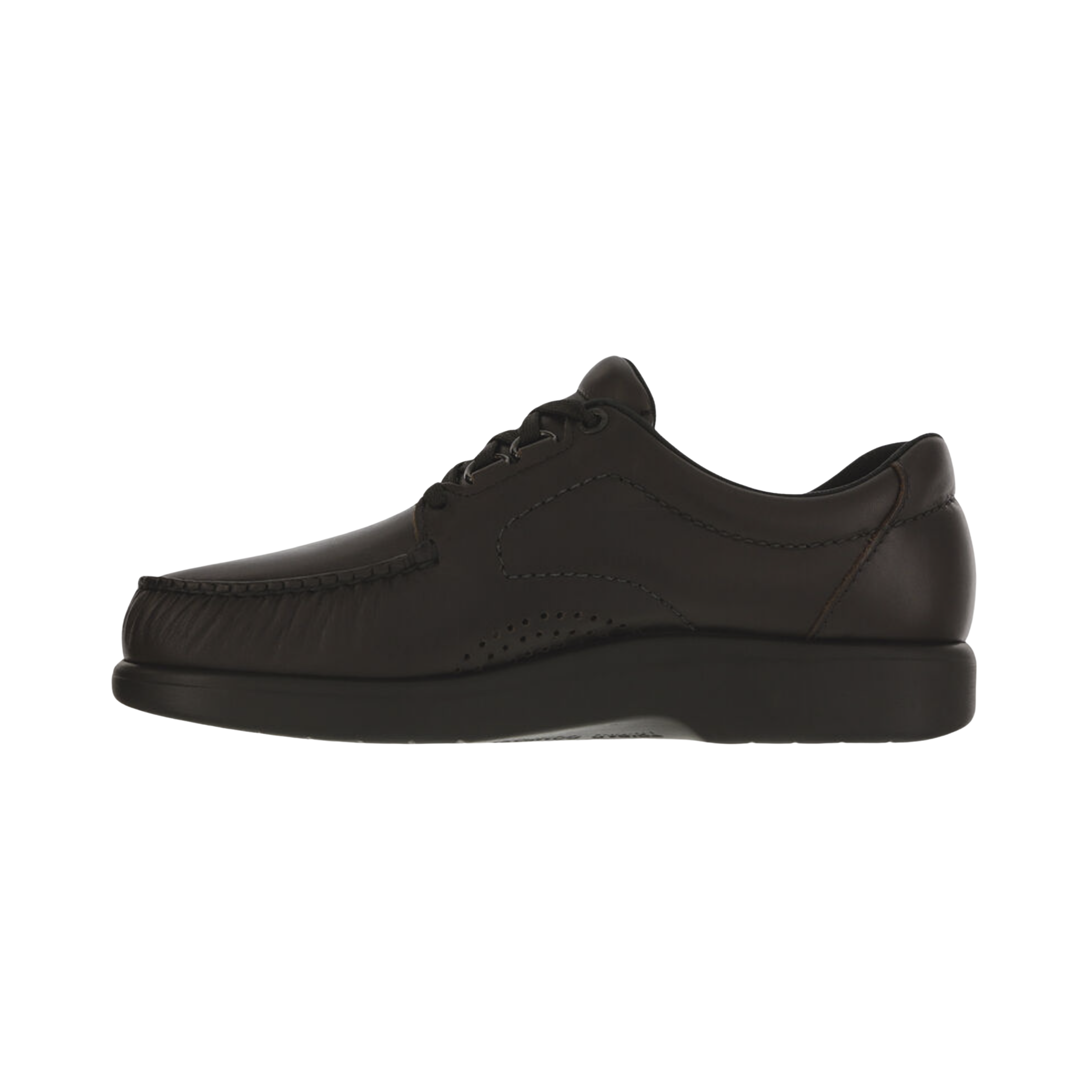 Bottom View of Men’s SAS Bout Time slip-on shoe in cacao – featuring durable rubber outsole with traction pattern, designed for everyday wear and grip.