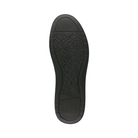 Bottom View of Women’s SAS Free Time slip-on shoe in black – featuring flexible rubber outsole designed for durable traction and everyday wear.