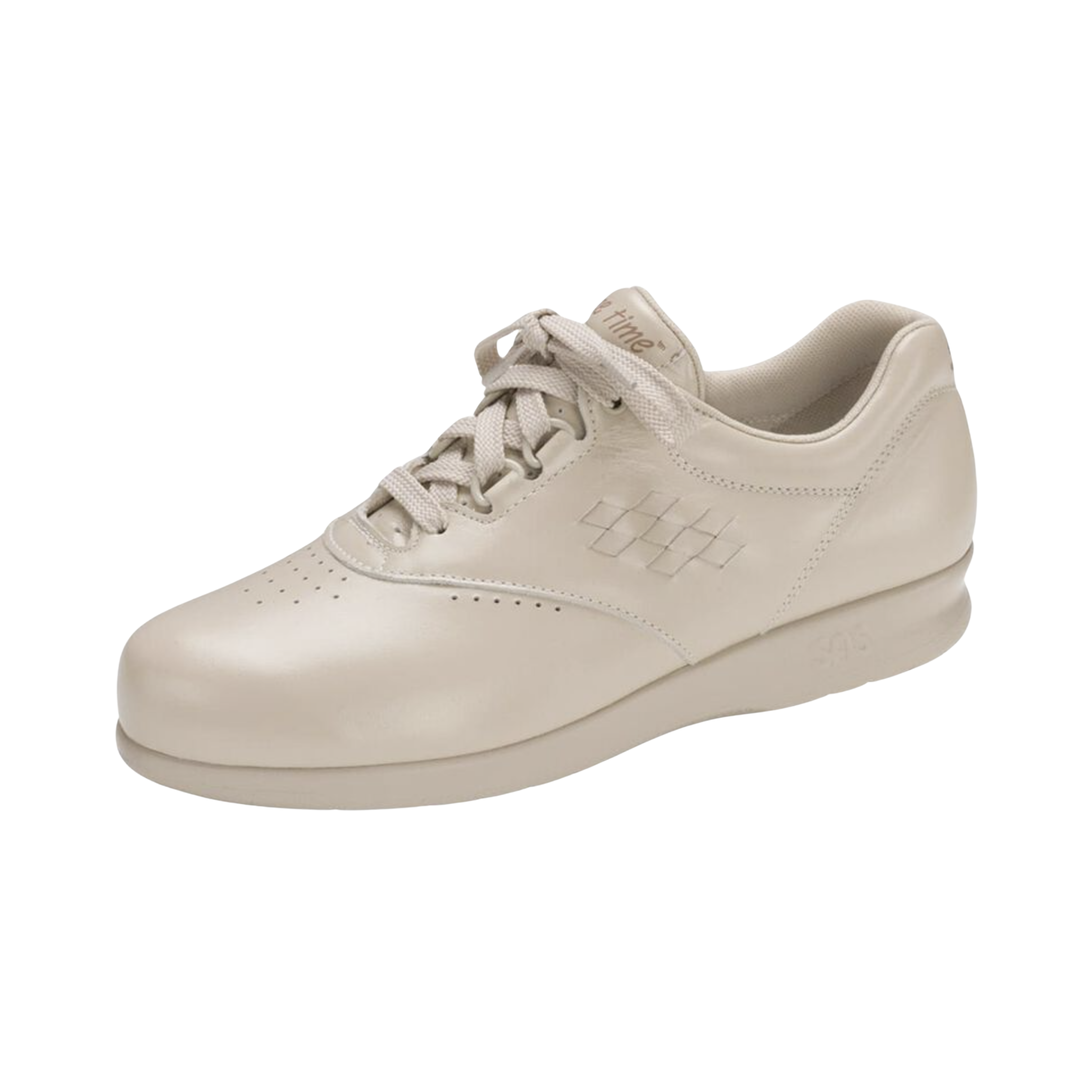 Angled View of Women’s SAS Free Time slip-on shoe in bone – featuring versatile casual style with cushioned support, breathable upper, and flexible outsole for all-day comfort.
