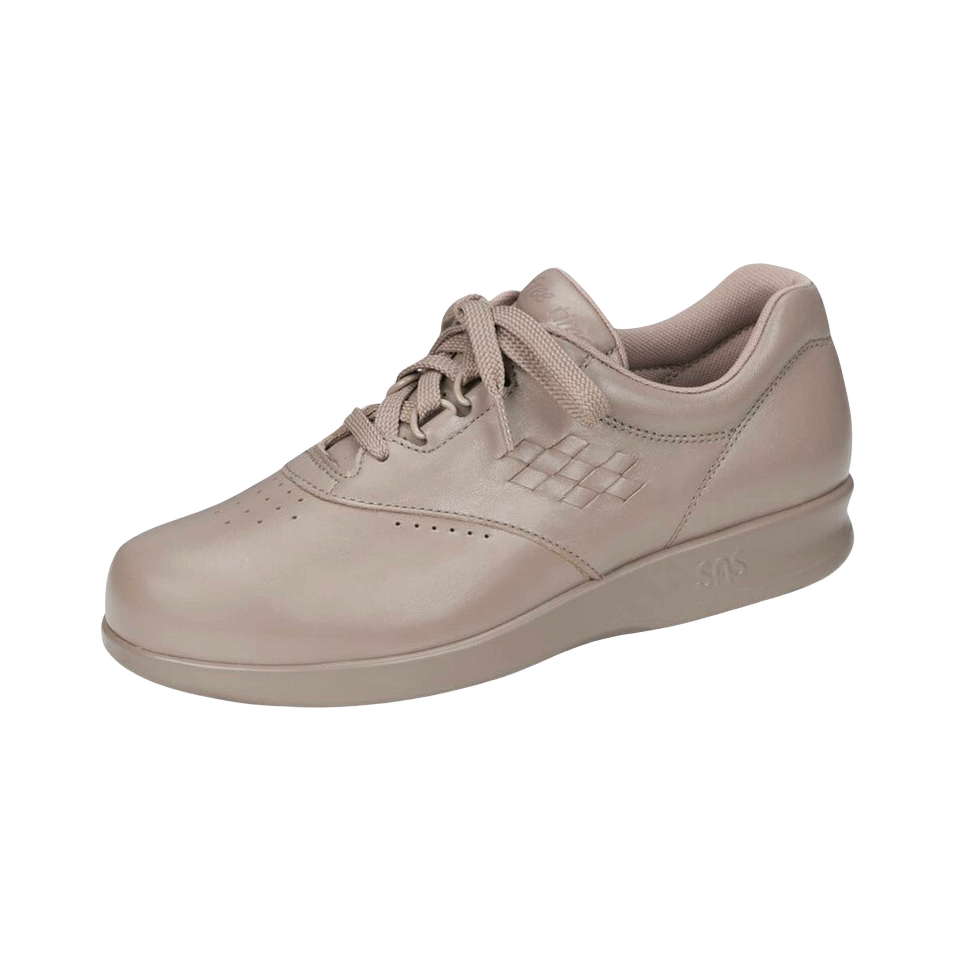 Angled View of Women’s SAS Free Time slip-on shoe in mocha – featuring versatile casual style with cushioned support, breathable upper, and flexible outsole for all-day comfort.