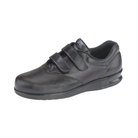 Angled View of Women’s SAS Me Too slip-on shoe in black – featuring elastic gore panels for easy on and off, padded collar for ankle support, and sleek minimalist design.
