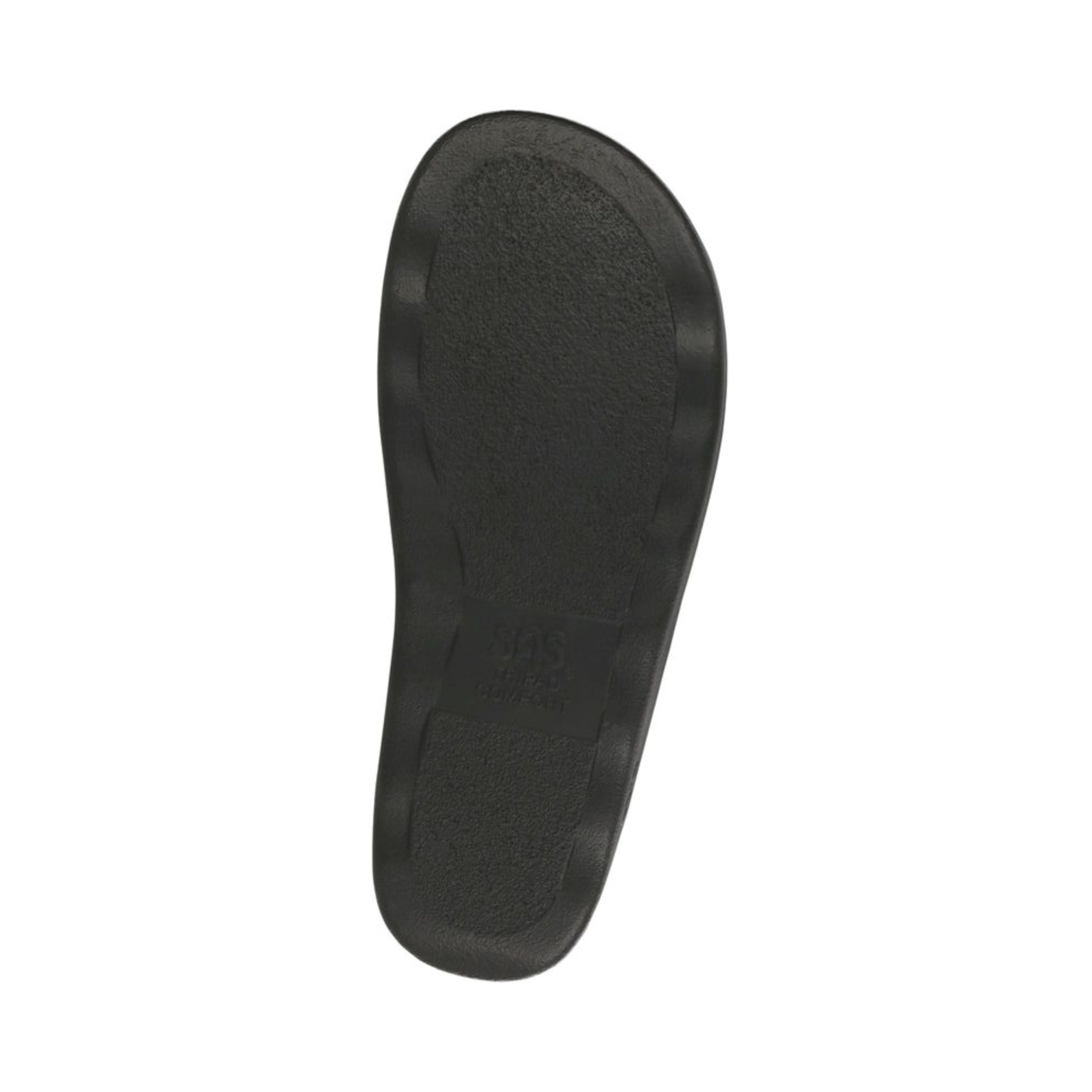 Bottom View of Women’s SAS Relaxed Sandal in silver blue – featuring flexible rubber outsole with slip-resistant grip and shock absorption for smooth walking.