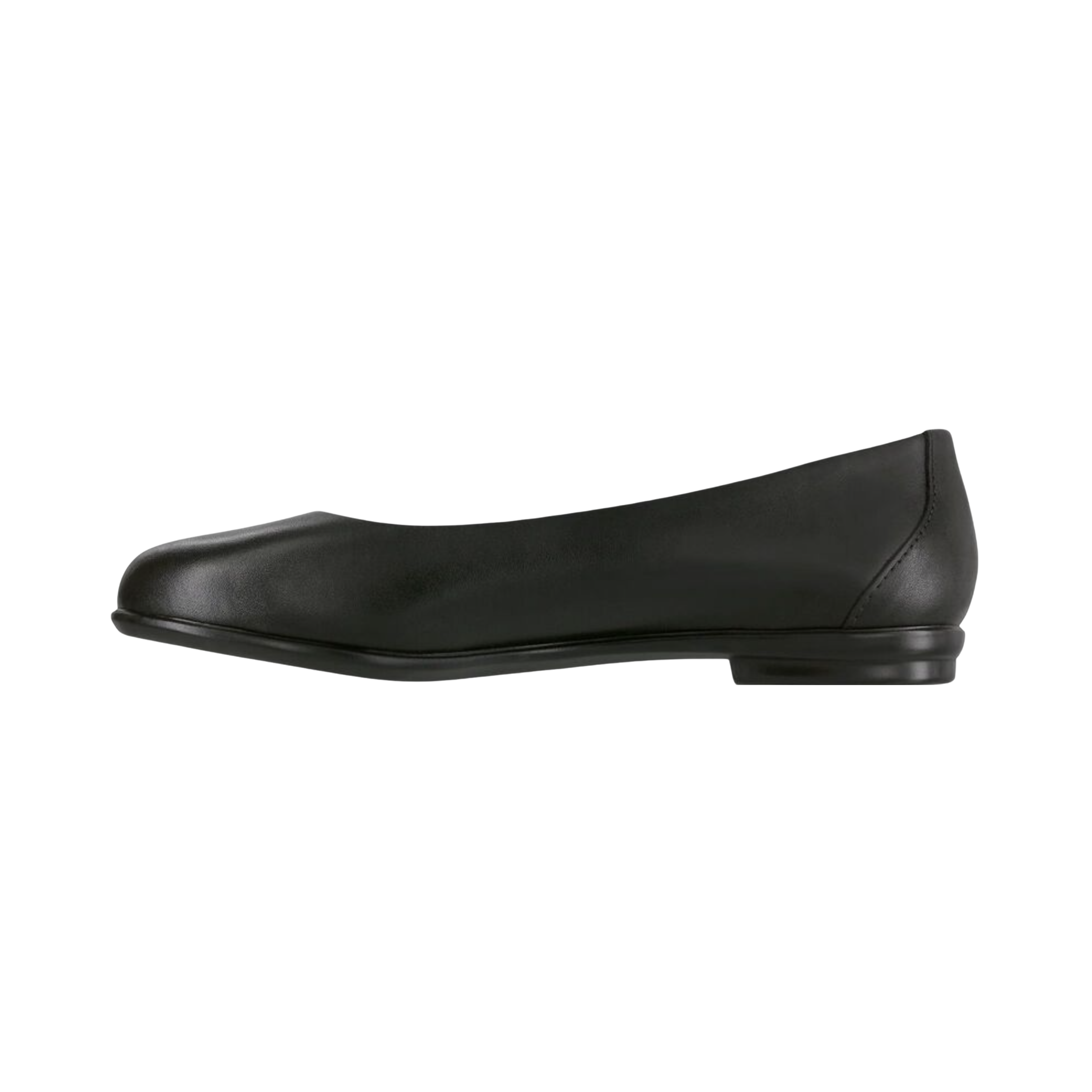 Side View of Women’s SAS Scenic Ballet Flat in black – featuring rounded toe silhouette, cushioned footbed for all-day comfort, and elegant stitching details.