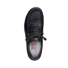 Top view of Men’s SAS Time Out shoe in black – featuring premium leather upper, extra-depth design for a roomy fit, and plush tongue padding for superior comfort and support.