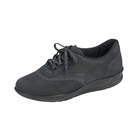 Angled View of Women’s SAS Walk Easy in nero – featuring sleek design with supportive straps, cushioned footbed, and flexible sole for all-day wear.