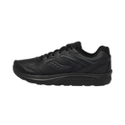 Side View of Men’s Saucony Echelon Walker 3 Walking Shoe in Black – Features include PWRRUN cushioning for long-lasting comfort, full-grain leather upper for durability, and a wide, stable base for balanced support.