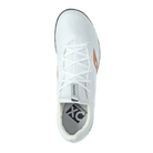 Top view of Women’s Saucony Havok XC3 Spikes in white – featuring an airy, seamless upper for reduced weight, snug lace-up system, and contoured fit that hugs the foot for stability at high speeds.