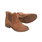 Side view of Women's Sofft Barina casual boot in russet brown – featuring smooth leather upper, classic lace-up design, supportive cushioned footbed, and durable outsole for traction and stability.