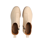 Top View of Women's Taos Downtown in Ivory – Featuring a clean, ivory-colored leather upper with a minimalist design, perfect for everyday wear with a touch of elegance.