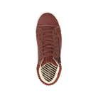 Top View of Women's Taos Startup in Cappuccino – Featuring a soft, cappuccino-colored leather upper with a clean, modern design, perfect for everyday style.