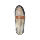Top View of Women’s Taos Upward Shoe in Steel Taupe Multi – Features include a breathable mixed-material upper, contoured footbed, and padded tongue for enhanced comfort.